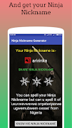 Ninja Nickname Generator capture d'écran 2