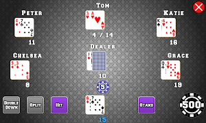 برنامه‌نما Blackjack Mulitplayer عکس از صفحه