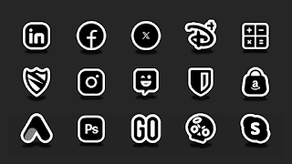 برنامه‌نما Black Shadow - Icon Pack عکس از صفحه