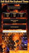 Hell Skull Fire Keyboard Theme پوسٹر