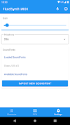 برنامه‌نما FluidSynth MIDI Synthesizer عکس از صفحه