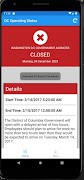 DC Government Operating Status الملصق