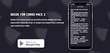 پوستر guide for Coros Pace 2