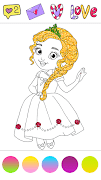 Glitter Princess Coloring Book capture d'écran 5