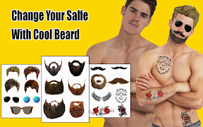 Cool Beard & Mustache Photo Editor-Man Hairstyles Screenshot 1