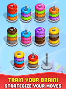 Donut Hoop Stack 3d Color Sort اسکرین شاٹ 5