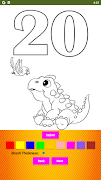 Dino & Dragon Numbers Coloring पोस्टर