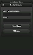 برنامه‌نما mail.de Authenticator عکس از صفحه