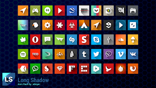 Long Shadow Icon Pack Ekran Görüntüsü 5