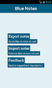 Blue Notes: Minimal Notepad Screenshot 2