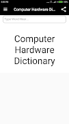 Poster Computer Hardware Dictionary