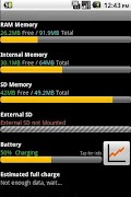 برنامه‌نما Memory Status Widget عکس از صفحه