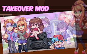 FNF Doki Doki Takeover Mod imagem de tela 5