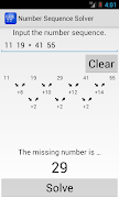 Number Sequence Solver capture d'écran 1