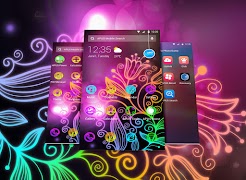 برنامهنما Beautiful neon colorful flower عکس از صفحه