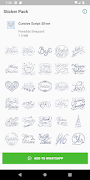 Cursive Script Silver Sticker  poster