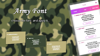 Army Fonts Style скриншот 1