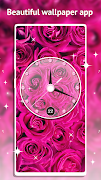 Rose Clock Live Wallpaper poster