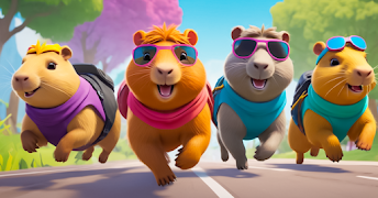 Capibara Runner 3D captura de pantalla 4