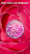 Pink Clock Live Wallpaper screenshot 2