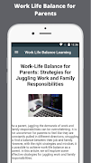 Work Life Balance Learning 스크린샷 6