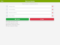 Ohms Law Calculator تصوير الشاشة 6