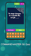 برنامه‌نما COMMAND MASTER: GIT QUIZ عکس از صفحه