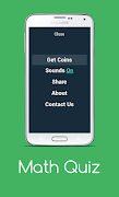 برنامه‌نما Math Quiz عکس از صفحه