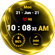 Fluid Yellow Watch Face screenshot 6