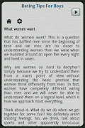 برنامه‌نما Dating Tips For Boys عکس از صفحه