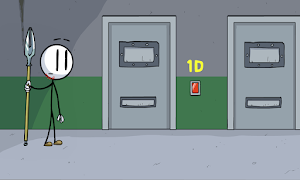 Poster Stickman Fleeing the Complex