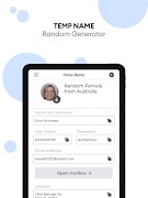 برنامه‌نما Temp Name - Random Generator عکس از صفحه