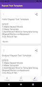 Repeat Text Template imagem de tela 2