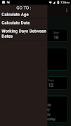 Age and Date Calculator ภาพหน้าจอ 1
