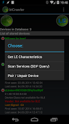 برنامه‌نما Bluetooth Scanner - btCrawler عکس از صفحه