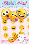 Girlish Kitty Keyboard Theme screenshot 2