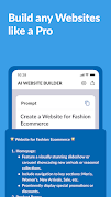 AI Website Generator, Builder capture d'écran 6