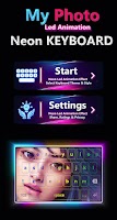Neon Photo Keyboard LED Theme Poster