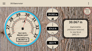 برنامه‌نما DS Barometer & Altimeter عکس از صفحه