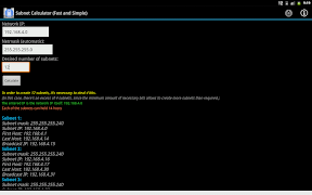 2 Schermata Subnet Calculator (Fast)