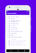 Material Checklist (Library) imagem de tela 1