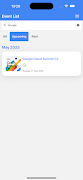 برنامهنما Google Cloud Events عکس از صفحه