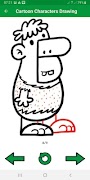 Cartoon Characters Drawing اسکرین شاٹ 3