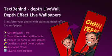 TextBehind - depth LiveWall poster
