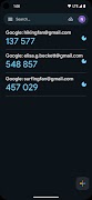 برنامه‌نما Google Authenticator عکس از صفحه