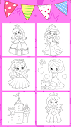 Princess Coloring: Paint Game تصوير الشاشة 7