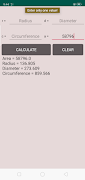 Circle and Arc Calculator Pro اسکرین شاٹ 3