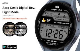 ACRO Genix Digi Rev watchface 스크린샷 3