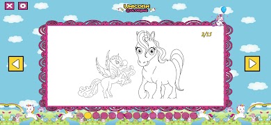 Unicorn Coloring تصوير الشاشة 1