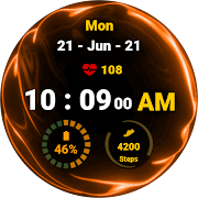 Fluid Orange Watch Face screenshot 2